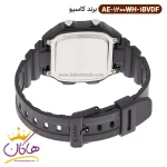 قفل ساعت کاسیو مردانه رابر مشکی دیجیتالی AE-1200WH-1BVDF