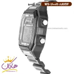 پین ساعت کاسیو مردانه رابر مشکی دیجیتالی WS-1600H-8AVDF