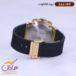 ساعت هابلوت زنانه کرنوگراف بند رابر مشکی 888/143 نمای بسته قفل