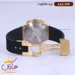 ساعت هابلوت زنانه کرنوگراف بند رابر مشکی 888/143 نمای باز قفل