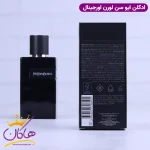 پشت جعبه ادکلن ایو سن لورن مردانه وای له پرفیوم