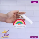 جا هندزفری سیلیکونی طرح رنگین کمان سفید