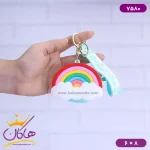 جا هندزفری سیلیکونی طرح رنگین کمان سبز