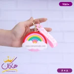 جا هندزفری سیلیکونی طرح رنگین کمان صورتی