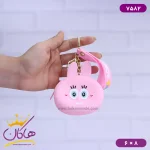 جا هندزفری سیلیکونی طرح باب اسفنجی صورتی