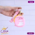 جا هندزفری سیلیکونی طرح دایناسور صورتی