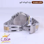 قفل ساعت کیو اند کیو مردانه فلزی صفحه طلایی A05A-001PY