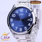 صفحه ساعت کیو اند کیو مردانه نقره ای صفحه آبی A480J215Y