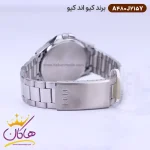بند ساعت کیو اند کیو مردانه نقره ای صفحه آبی A480J215Y