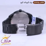 قفل ساعت کیو اند کیو مردانه فلزی تمام مشکی C23A-003PY