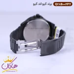 قفل ساعت کیو اند کیو مردانه فلزی تمام مشکی Q28B-004PY