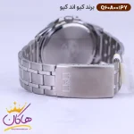 بند ساعت کیو اند کیو مردانه فلزی صفحه زرد Q60A-001PY