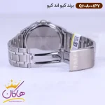 قفل ساعت کیو اند کیو مردانه فلزی صفحه زرد Q60A-001PY