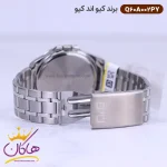 قفل ساعت کیو اند کیو مردانه فلزی صفحه فیروزه ای Q60A-002PY