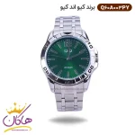 ساعت کیو اند کیو مردانه فلزی صفحه سبز Q60A-003PY