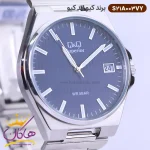 صفحه ساعت کیو اند کیو مردانه فلزی صفحه سورمه ای S21A-003VY