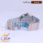 قفل ساعت الکسا مردانه فلزی نقره ای رزگلد 2011/5