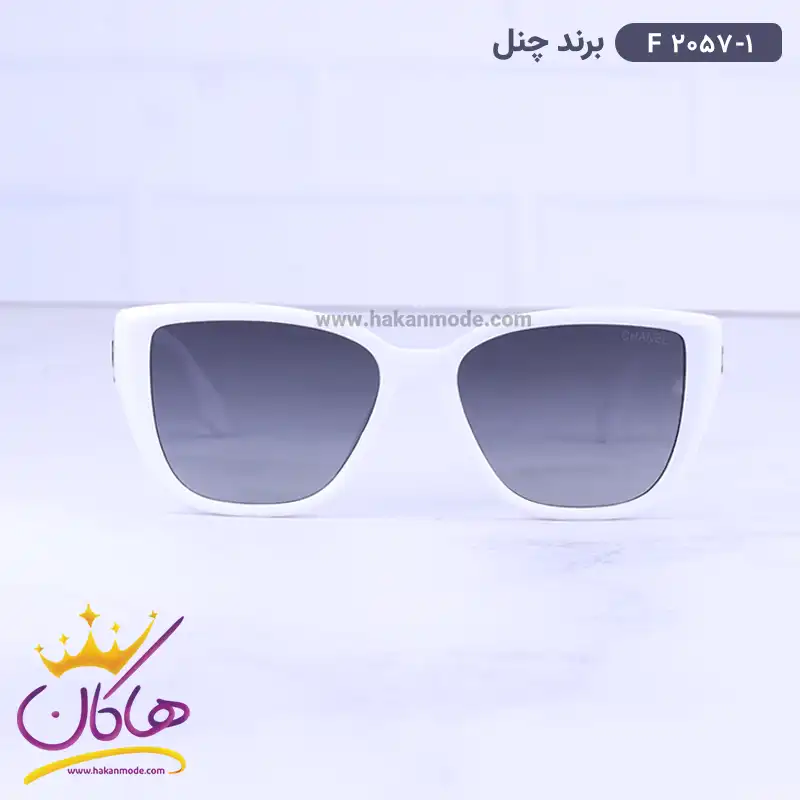عینک آفتابی شنل زنانه سفید f 2057/1 عینک آفتابی شنل زنانه سفید f 2057/1