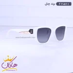 عینک آفتابی شنل زنانه سفید f 2057/1 از نمای کناری