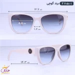 ابعاد عینک آفتابی گوچی زنانه گربه ای سفید f 2050/1