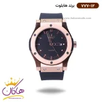 ساعت هابلوت مردانه بند رابر قاب رزگلد 777/12
