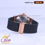 ساعت هابلوت مردانه بند رابر قاب رزگلد 777/12 نمای بسته قفل