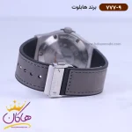 ساعت هابلوت مردانه بند جیر طوسی 777/9 نمای بسته قفل