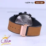 ساعت هابلوت مردانه صفحه قهوه ای کرنوگراف 888/157 نمای بسته قفل