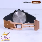 ساعت هابلوت مردانه صفحه قهوه ای کرنوگراف 888/157 نمای باز قفل