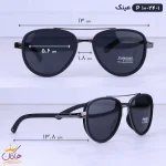 ابعاد عینک آفتابی مردانه مشکی پلاریزه P 10-24/1