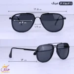 ابعاد عینک آفتابی مردانه تمام مشکی D 21503/1