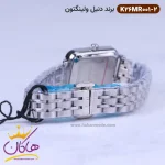 بند ساعت دنیل ولینگتون زنانه فلزی نقره ای صفحه مشکی K26MR001/2