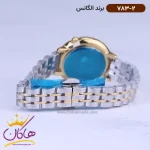 بند ساعت الگانس زنانه فلزی طلایی نقره ای نگین دار 783/2
