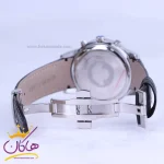 ساعت الگانس عقربه ای مردانه بند چرم مشکی قاب نقره ای G2241/1