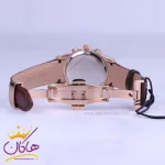 ساعت الگانس عقربه ای زنانه بند چرم قهوه ای قاب رزگلد L2091/1