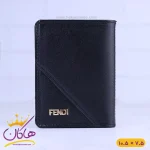 کیف جاکارتی چرم فندی مشکی 208