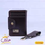 ست کیف جاکارتی و جاکلیدی چرم فراگامو قهوه ای تیره 120