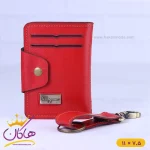 ست کیف جاکارتی و جاکلیدی چرم فراگامو قرمز 120