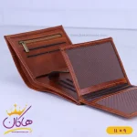 کیف پول جیبی مردانه چرم فراگامو کد 440 قهوه ای روشن از نمای داخلی