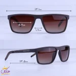 ابعاد عینک آفتابی مردانه پورشه قهوه ای مات P8651/1
