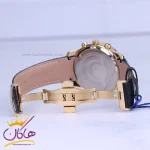 ساعت رومانسون عقربه ای مردانه بند چرم مشکی قاب طلایی G2072/2