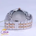 ساعت مچی مردانه سولیدا بند استیل نقره ای رزگلد صفحه سورمه ای 2140