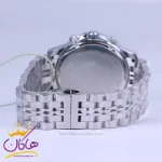 ساعت عقربه ای سولیدا مردانه بند استیل نقره ای صفحه مشکی 2143