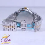 ساعت مچی مردانه بند استیل نقره ای طلایی صفحه سفید سولیدا 2143