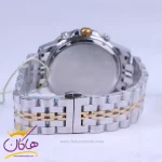 ساعت مچی مردانه سولیدا بند استیل نقره ای طلایی صفحه سبز 2143