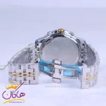 ساعت مچی مردانه بند استیل سولیدا نقره ای طلایی صفحه سبز 2143