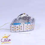 ساعت مچی زنانه سولیدا بند استیل نقره ای طلایی صفحه سفید 2140