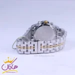 ساعت مچی زنانه بند استیل نقره ای طلایی صفحه سبز سولیدا 2143