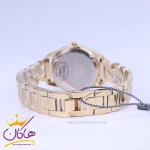 ساعت عقربه ای زنانه سولیدا بند استیل طلایی صفحه سبز S4141/5