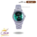 ساعت الگانس زنانه بند استیل نقره ای صفحه سبز ER 2153/1